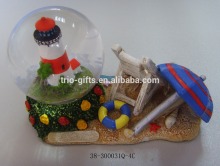Resin beach chair and umbrella water globe