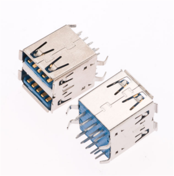 USB 3.0 AF DOUBLE 180° DIP Connector