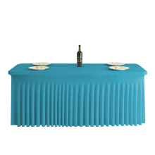 Customizable White Spandex Table Covers for Home Banquets and Weddings - 4ft, 6ft, 8ft