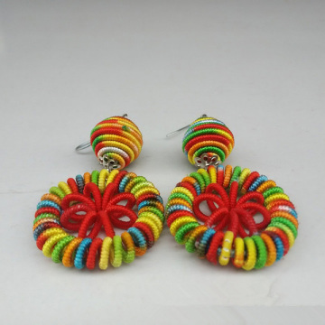 Rainbow Thread Weaved Earring Jewelry For Women New Designs