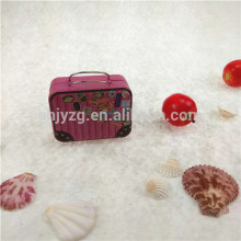 wire handle hinged mini tin box