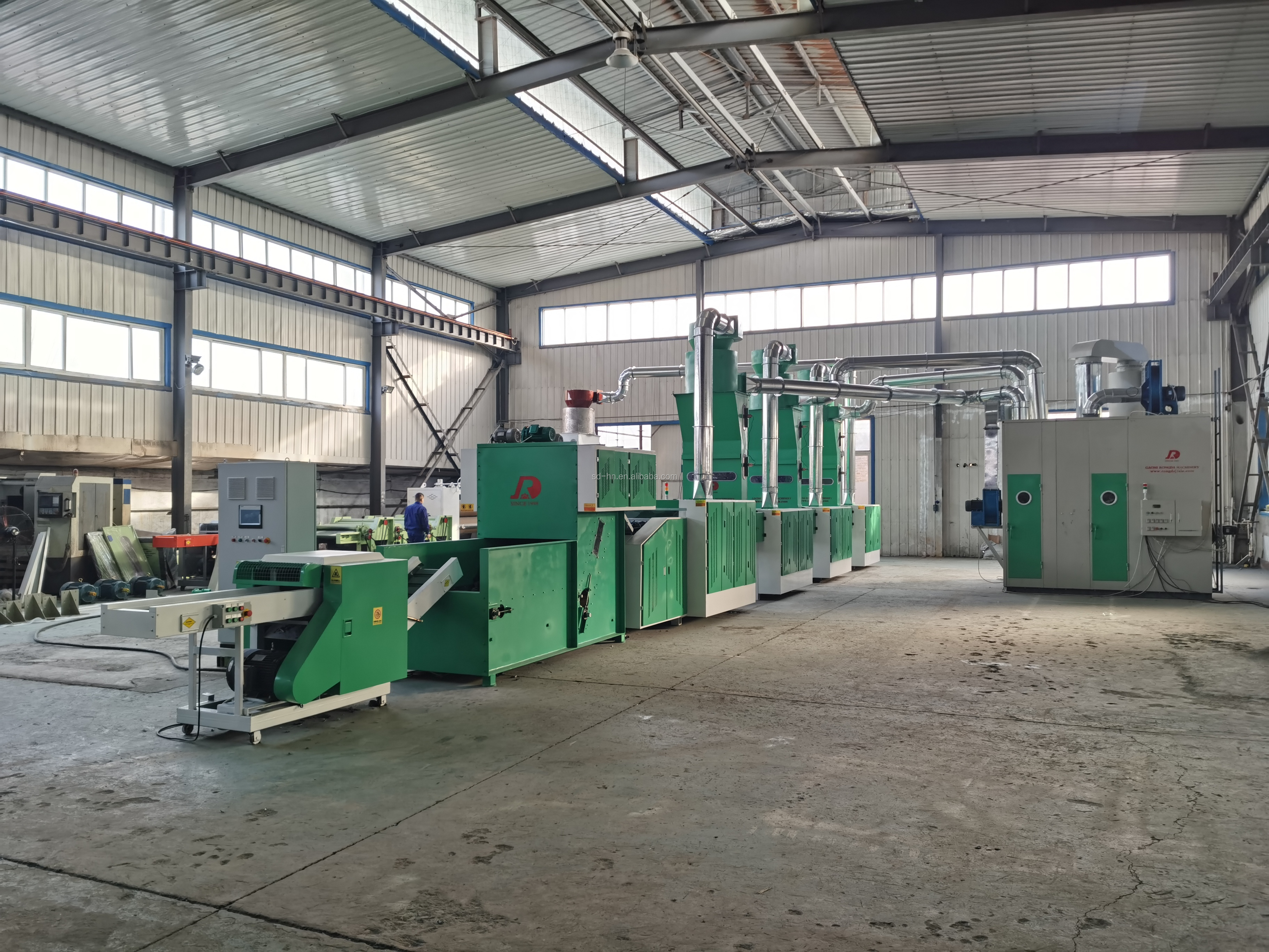 High Capacity Textile Yarn Cloth Waste Recycling Machine For OE Spinning