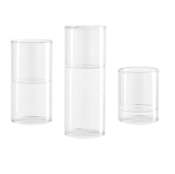 Transparent Votive Pillar Floating Glass Candle holders