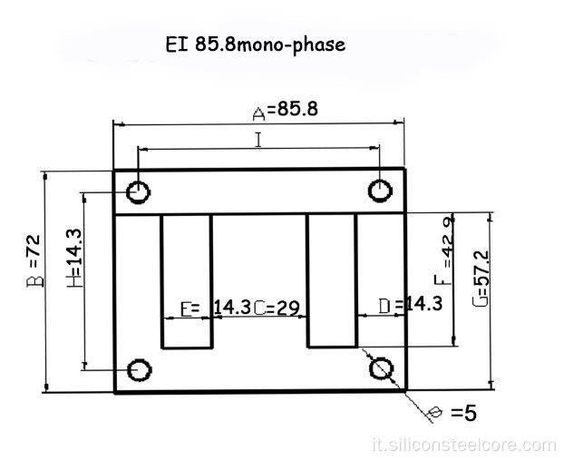 Ei core per trasformatore