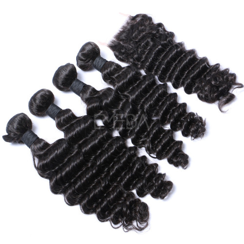 Wholesale 8A Grade Unprocessed tample indian virgin hair with closure