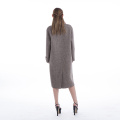 Large pocket herringbone cashmere coat