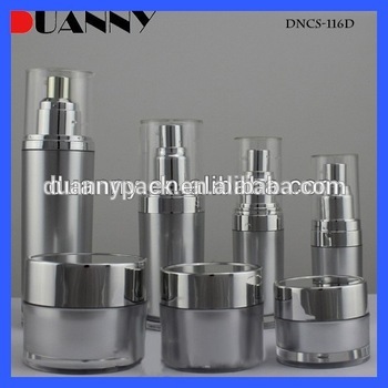 PLASTIC COSMETIC BOTTLE SET,COSMETIC PACKING BOTTLES AND JARS SET