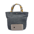 Shopper classica in pelle scamosciata casual