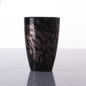 Copas de vidrio soplado de color negro para la venta
