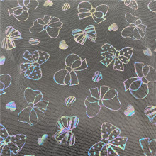 Fancy Bowknots Foil Printed Tulle Fabric for Dress