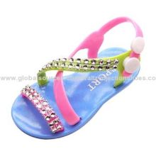 New Style PVC Jelly/Crystral Shoes, Nude Color with Cute Decoration