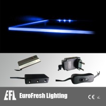 blue color led glass shelf clip light metal clip light for display