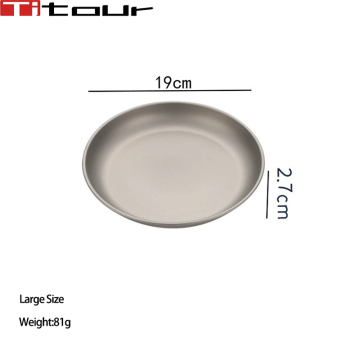 Titanium Plate Dish Outdoor Camping Tableware