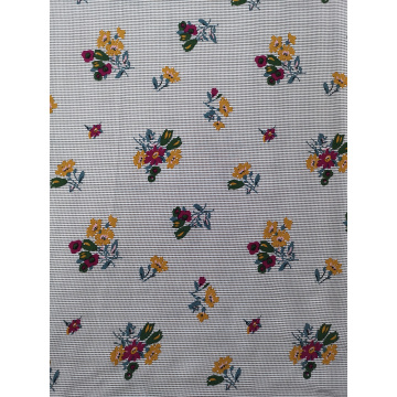 Texture Flower Rayon Voile 60S Printing Woven Fabric