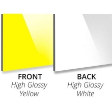 Gloss Yellow/Gloss White Aluminium Composite Panel