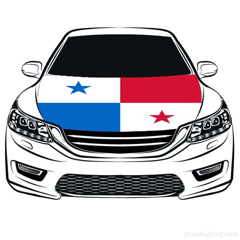 Bandeira do capô da República do Panamá3.3X5FT 100 * 150 cm Bandeira da capa do carro