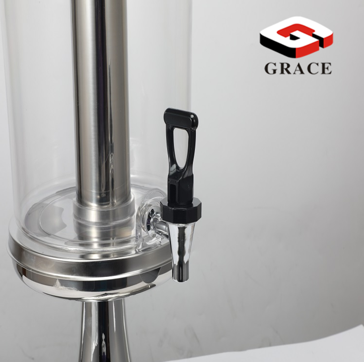 Commercial Beverage Juice Glass Drink Dispenser Stainless Steel 8L Cool Drink Single Juice Dispenser