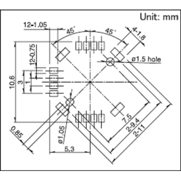 Comutator de mod cu 10 poziții