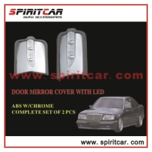 Door mirror cover with LED