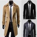 Trench-coat mi-long d'hiver personnalisé pardessus pour hommes