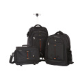 Black Character Fiber Trolley Suitcase Travel Bag