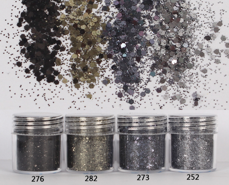 New nail beautiful polyester round glitter powder for crafts per kg