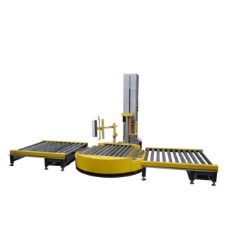 Automatic roller pallet stretch wrapping machine