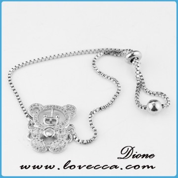 White gold plated wedding jewelry bracelet bridesmaid gift micro pave zircon jewelry bracelet