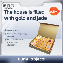 Elegant Gold and Jade Carved Burial Box Set