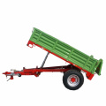 Farm transporting hydraulic single axle tipping dump trailer