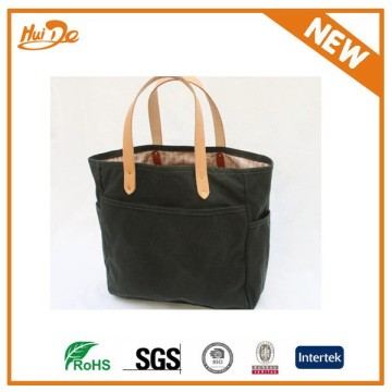 waxed canvas tote bag