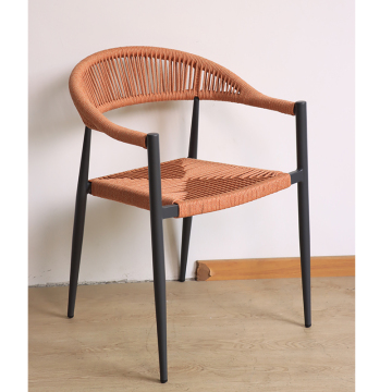 Modern Waterproof Aluminum Rattan Dining Chairs for Various Settings