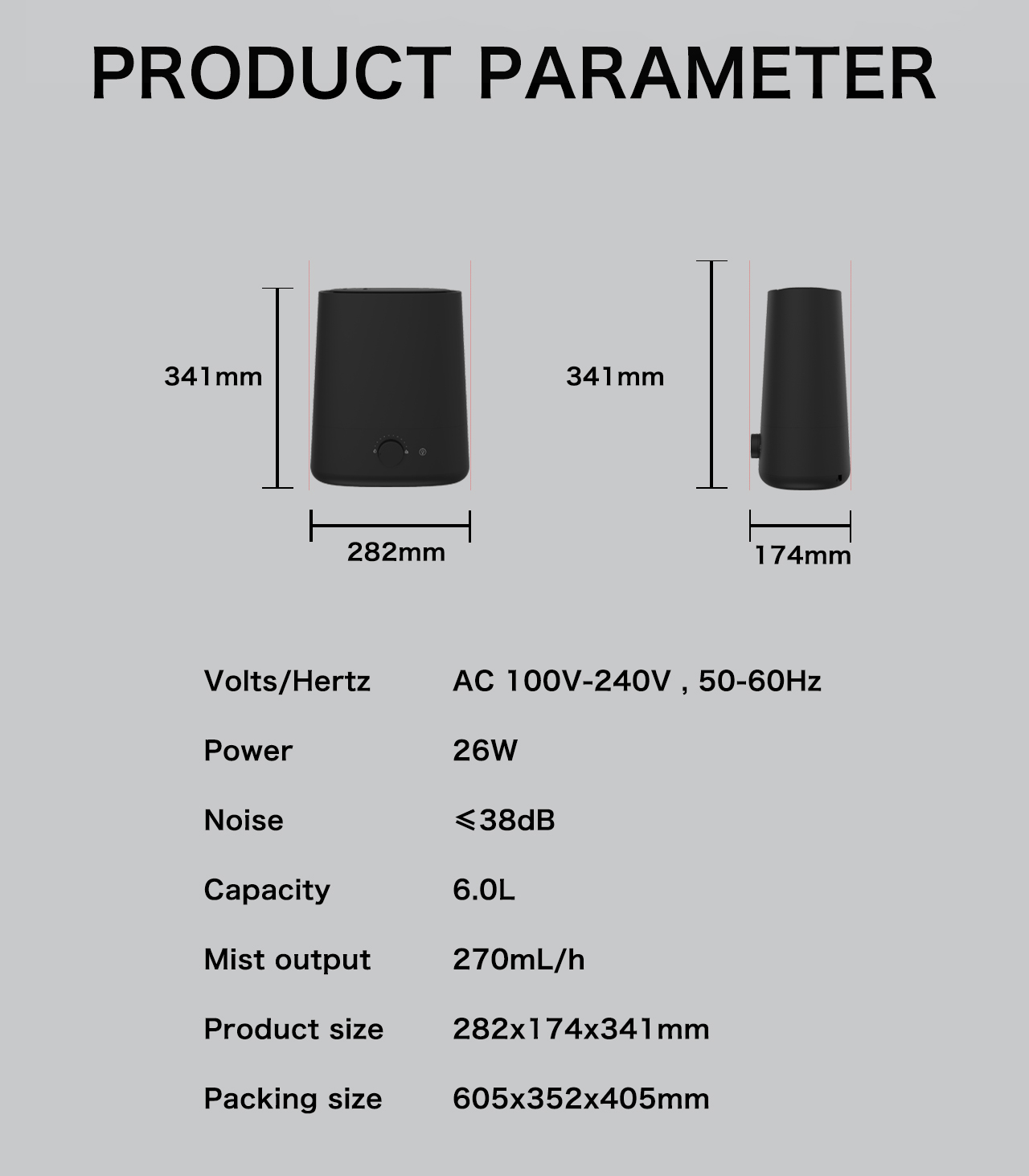 HTJ-2281 humidifier specification HTJ-2281 humidifier specification