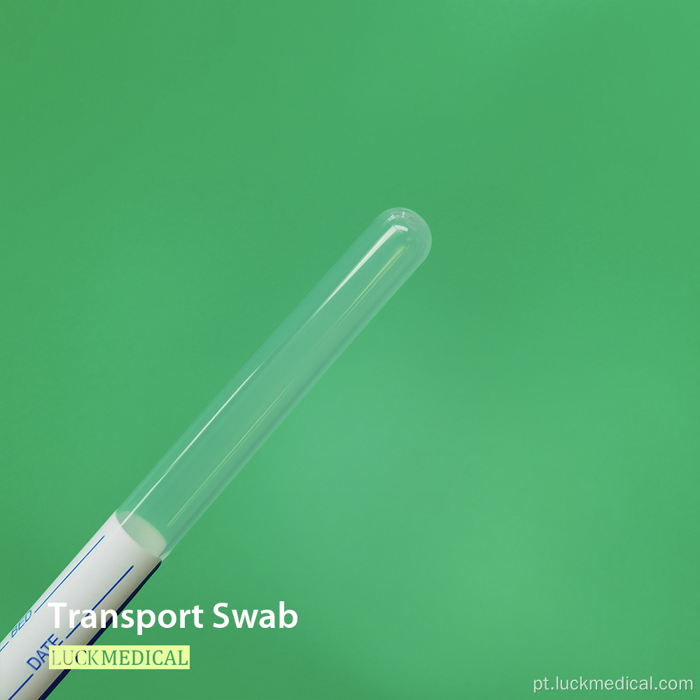 Amostragem de swabs de transporte reivindicando swab oral