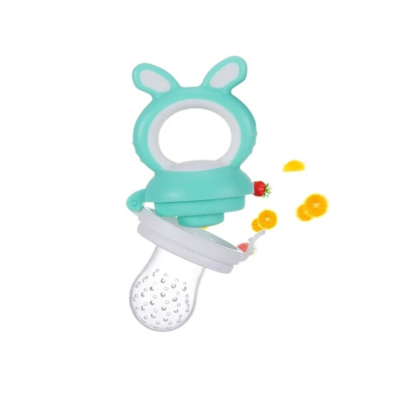 Frog Shape Silicone Baby Fruit Feeder Pacifier Fresh Food Feeder