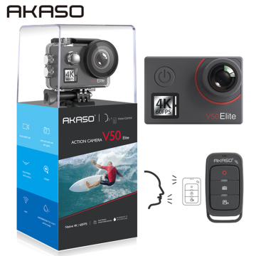 AKASO V50 Elite 4K/60fps Touch Screen WiFi Action Camera Voice Control EIS 40m Waterproof Camera Sports Camera with Helmet