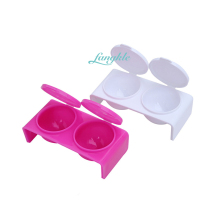 Wholesale Plastic Twins Two Holes Nail Dappen Dish