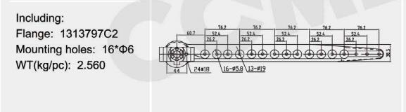 1316161C95 الجمع بين Case-IH منصات الأجزاء قطع رأس قطع رأس القطع Assy Assy Sckle Head مع السكك الحديدية