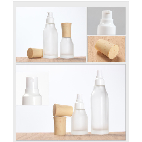 Die emulsionsspray holzmaserung glasflasche