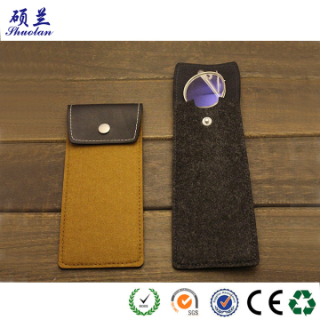 Promotional customized soft felt glasses pouch