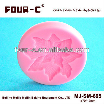 Poinsettia silicone for moulding,fondant cookie mould,3D chocolate shape mould