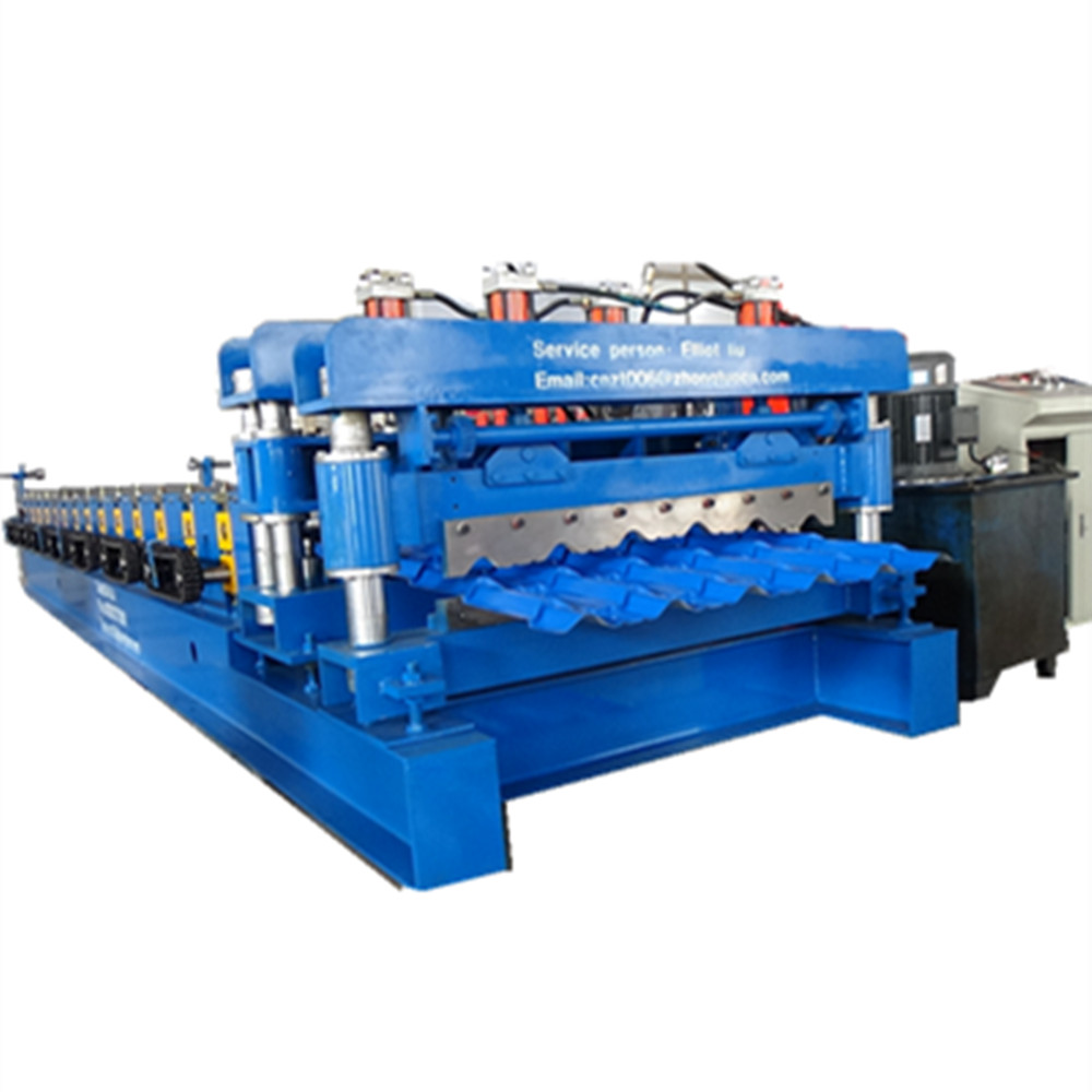 New 970 steel roof tile forming machine