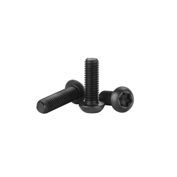 Black oxide plum pan head machine screw