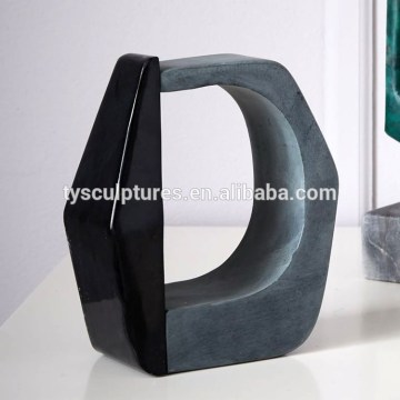 Polished luminous contemporary granite abstract hand carved art sculpture