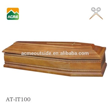 AT-IT100 luxury flat packed coffin supplier