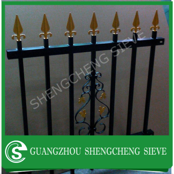 Garden Security Black Powder Coating Ornamental Wrought Iron fence