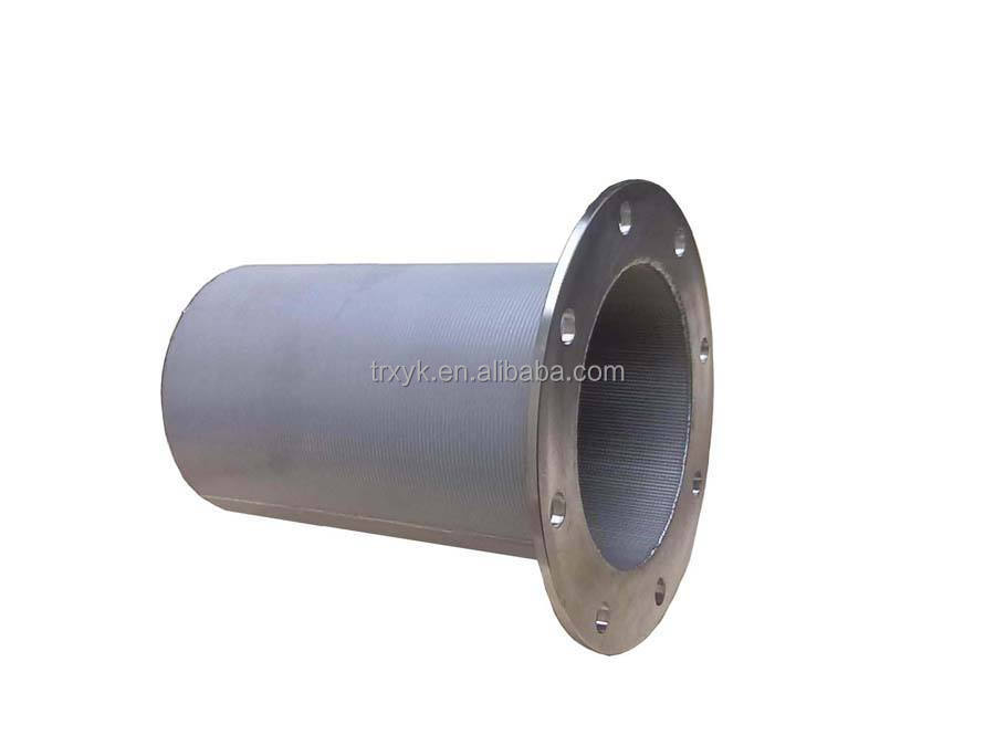 SS 316 sintered liquid filter element with flange