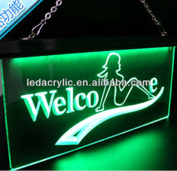 "Welcome" signs Edge Lit LED Sign