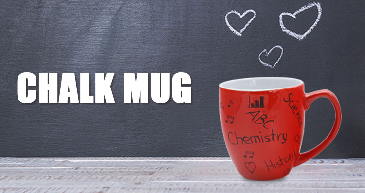 High grade inner red outside matte black ceramic chalk mug