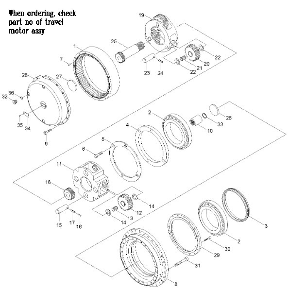 39QB-42100 TRAVEL REDUCTION GEARBOX for R480-9 excavator part